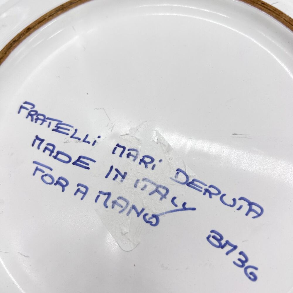 Fratelli Mari Deruta Italy Plates Set of 2 11" Dinner Plates Rubino FLAWED - Picture 12 of 15